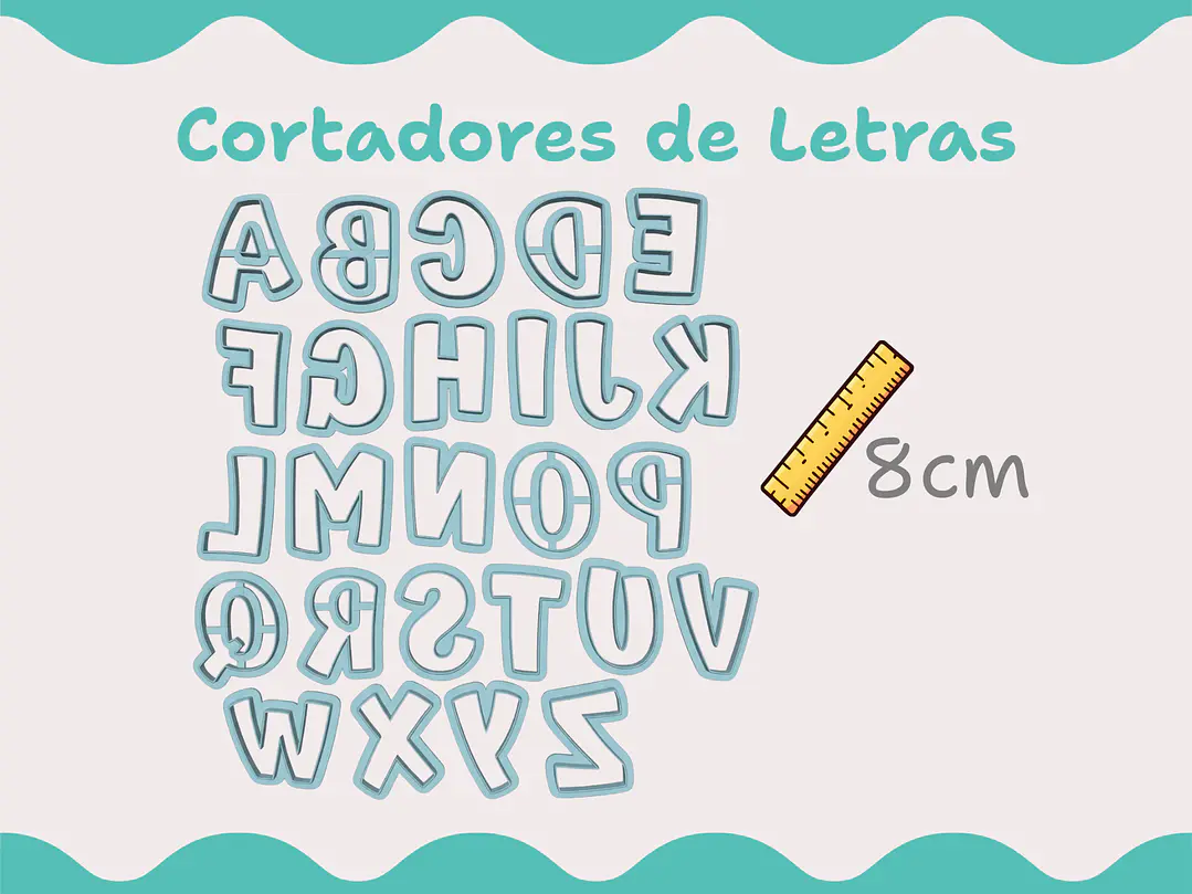 Cortadores Letras - vários tamanhos 4