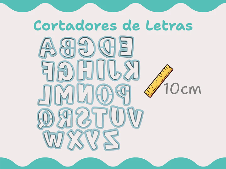 Cortadores Letras - vários tamanhos 5