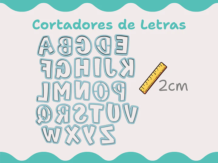 Cortadores Letras - vários tamanhos 1