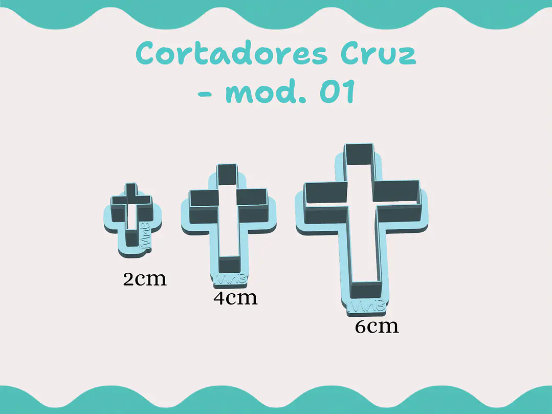 Cortador Cruz 01 - vários tamanhos 1