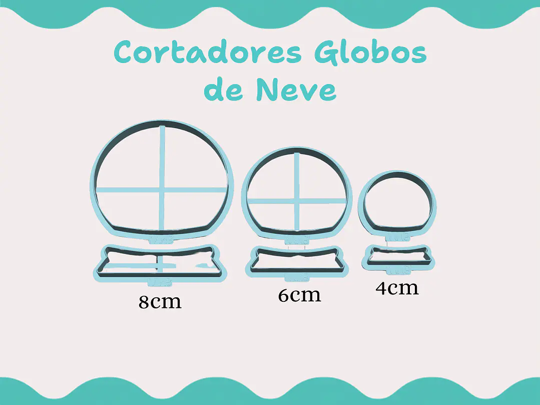 Cortadores Globo de Neve Bipartidos - vários tamanhos 1