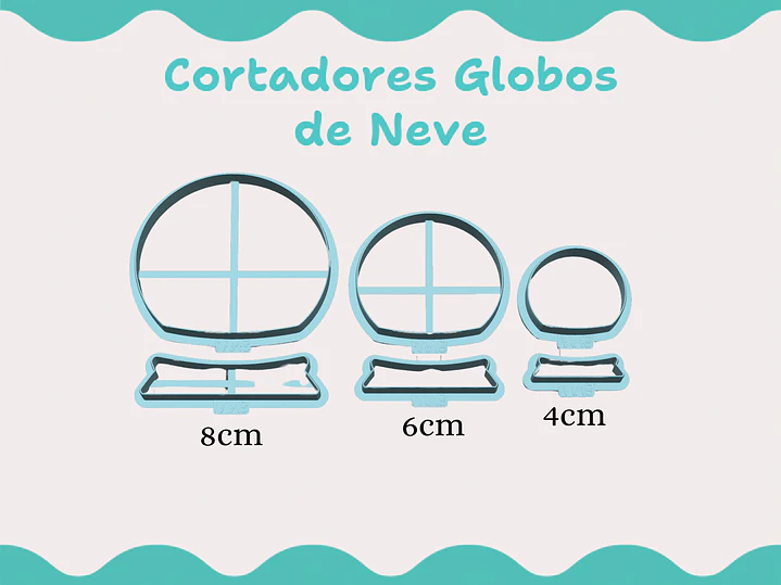 Cortadores Globo de Neve Bipartidos - vários tamanhos 1