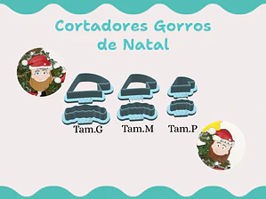 Cortadores Gorro de Natal Bipartidos - vários tamanhos