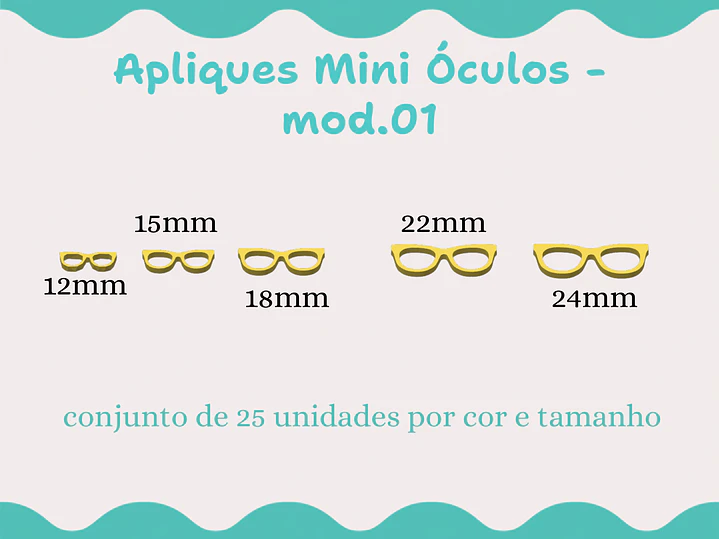 Apliques Mini óculos - mod. 01 2