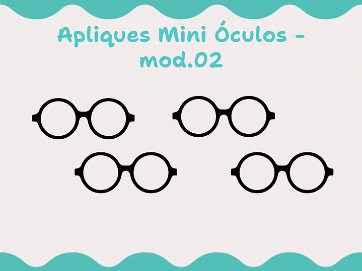 Apliques Mini óculos - mod. 02 redondo 1