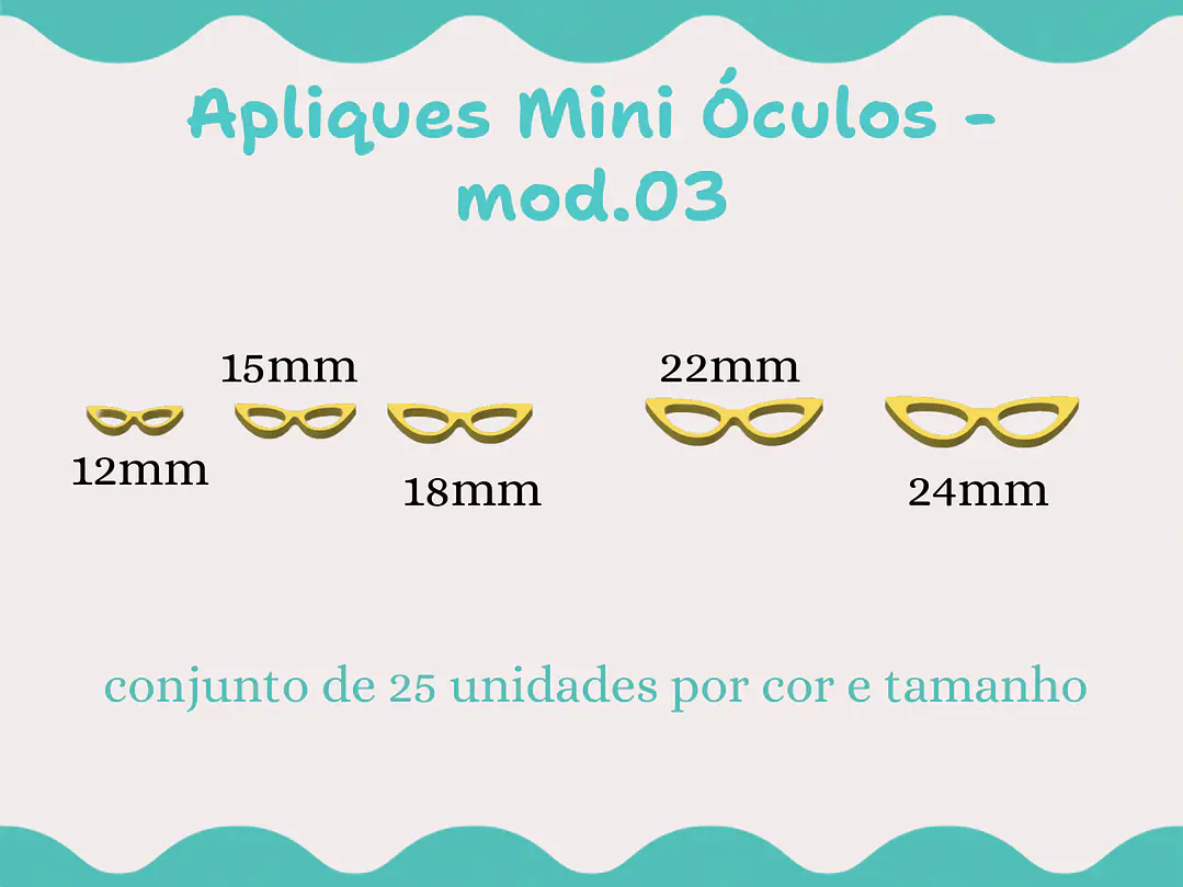 Apliques Mini óculos - mod. 03 cat-eye 2