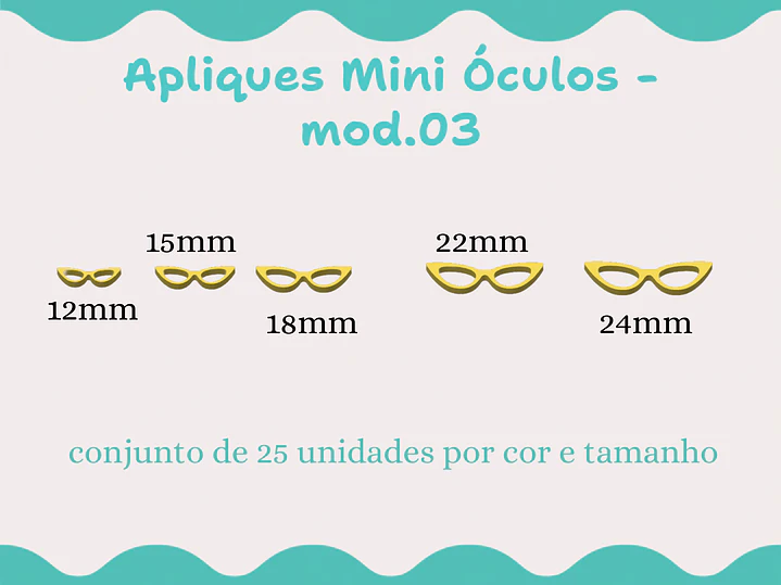 Apliques Mini óculos - mod. 03 cat-eye 2