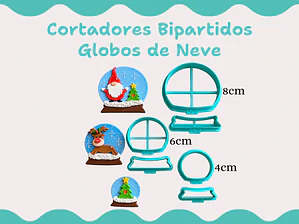 Cortadores Globo de Neve Bipartidos - vários tamanhos