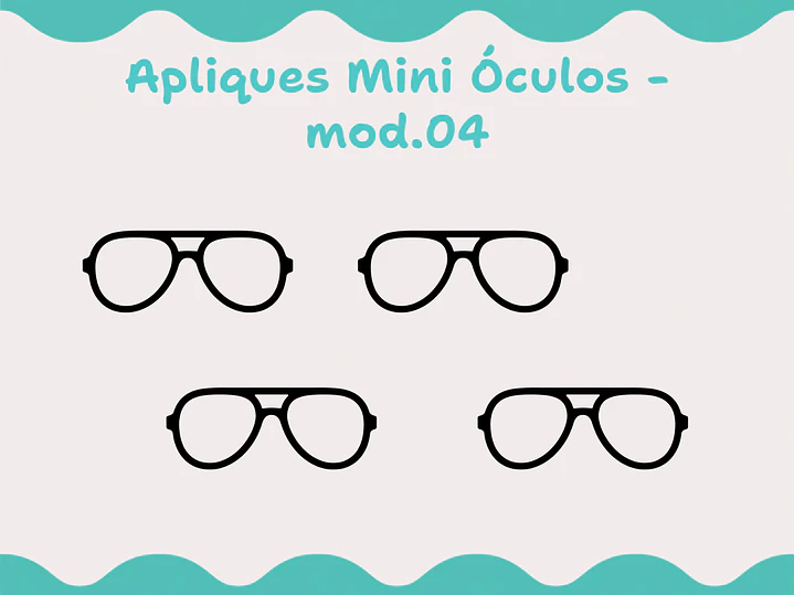 Apliques Mini óculos - mod. 04 aviador 1