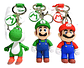4 Llaveros Super Mario Bros, Goma Suave De Pvc - thumbnail 1