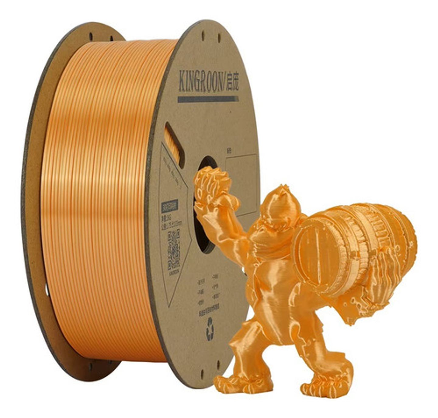 Filamento Pla Silk, 1.75mm 1kg Kingroon Para Impresora 3d 4
