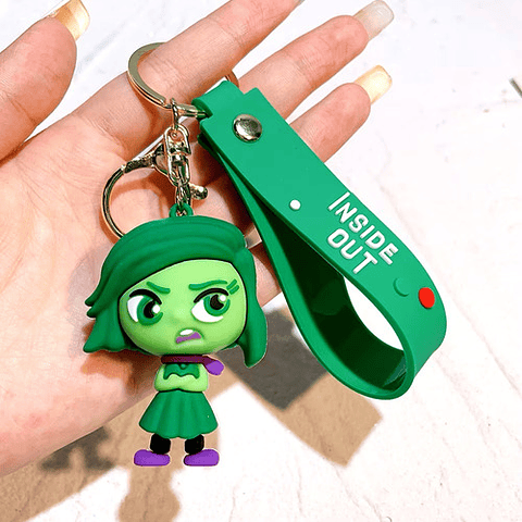 9 Llaveros De Intensamente, Goma Suave De Pvc, Pelicula