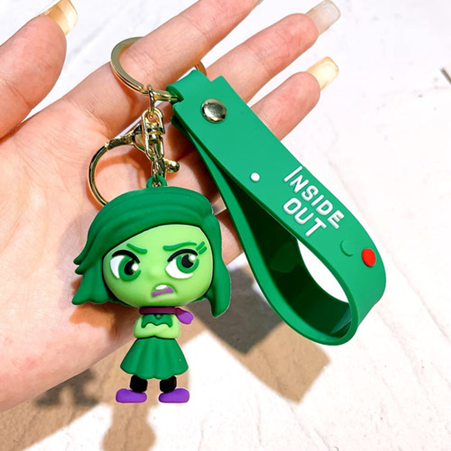 9 Llaveros De Intensamente, Goma Suave De Pvc, Pelicula 2