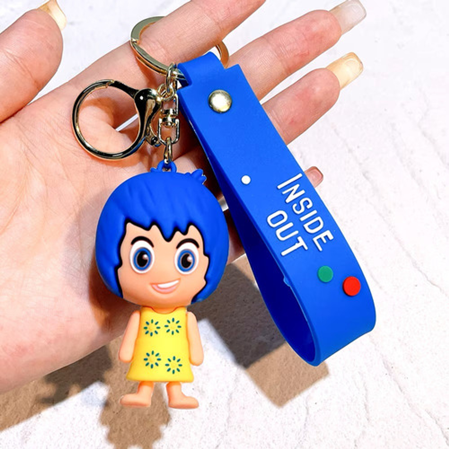 9 Llaveros De Intensamente, Goma Suave De Pvc, Pelicula 4