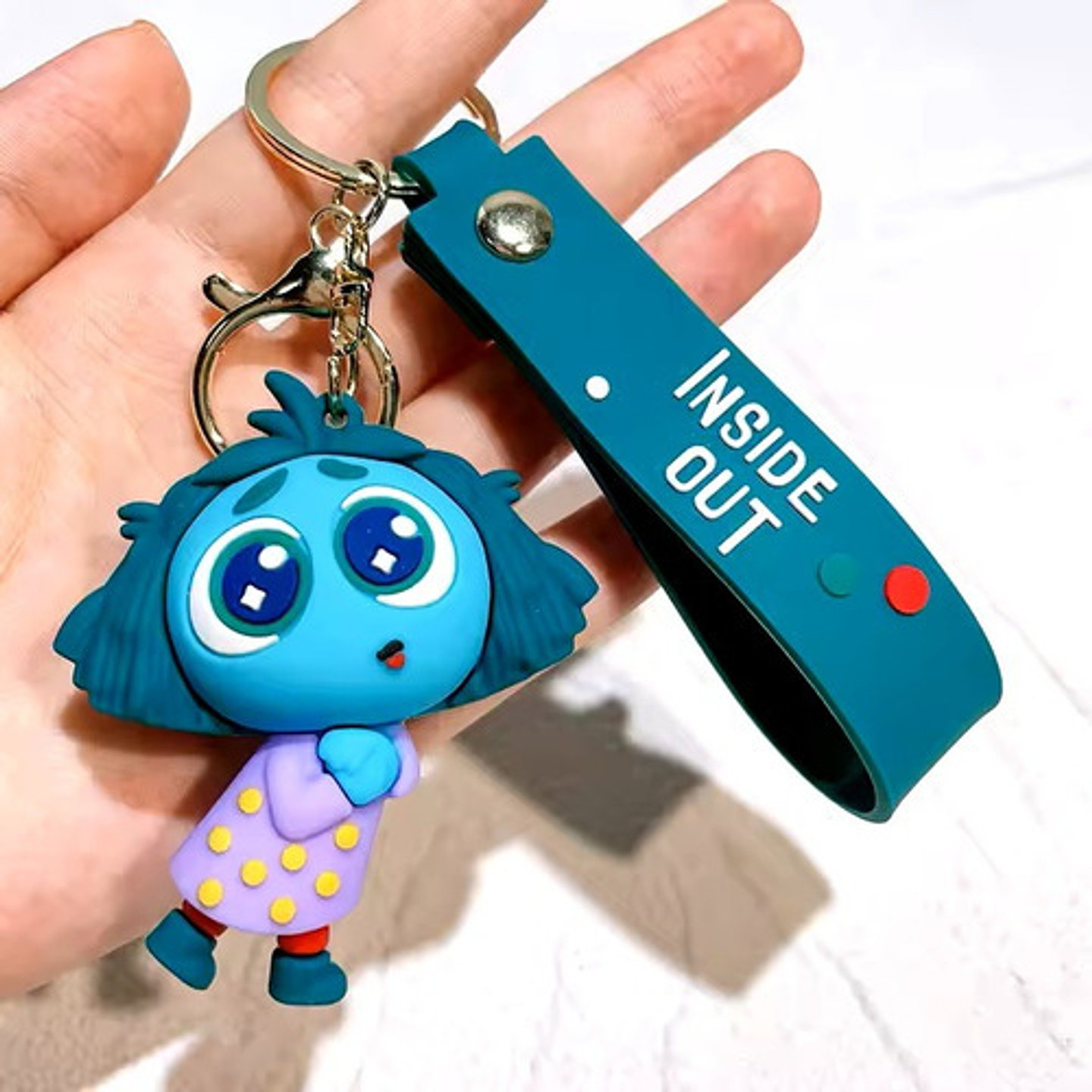 9 Llaveros De Intensamente, Goma Suave De Pvc, Pelicula 5