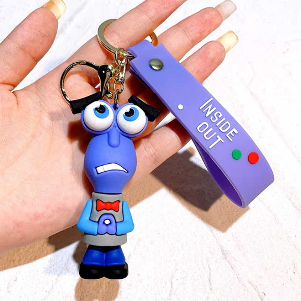 9 Llaveros De Intensamente, Goma Suave De Pvc, Pelicula 9