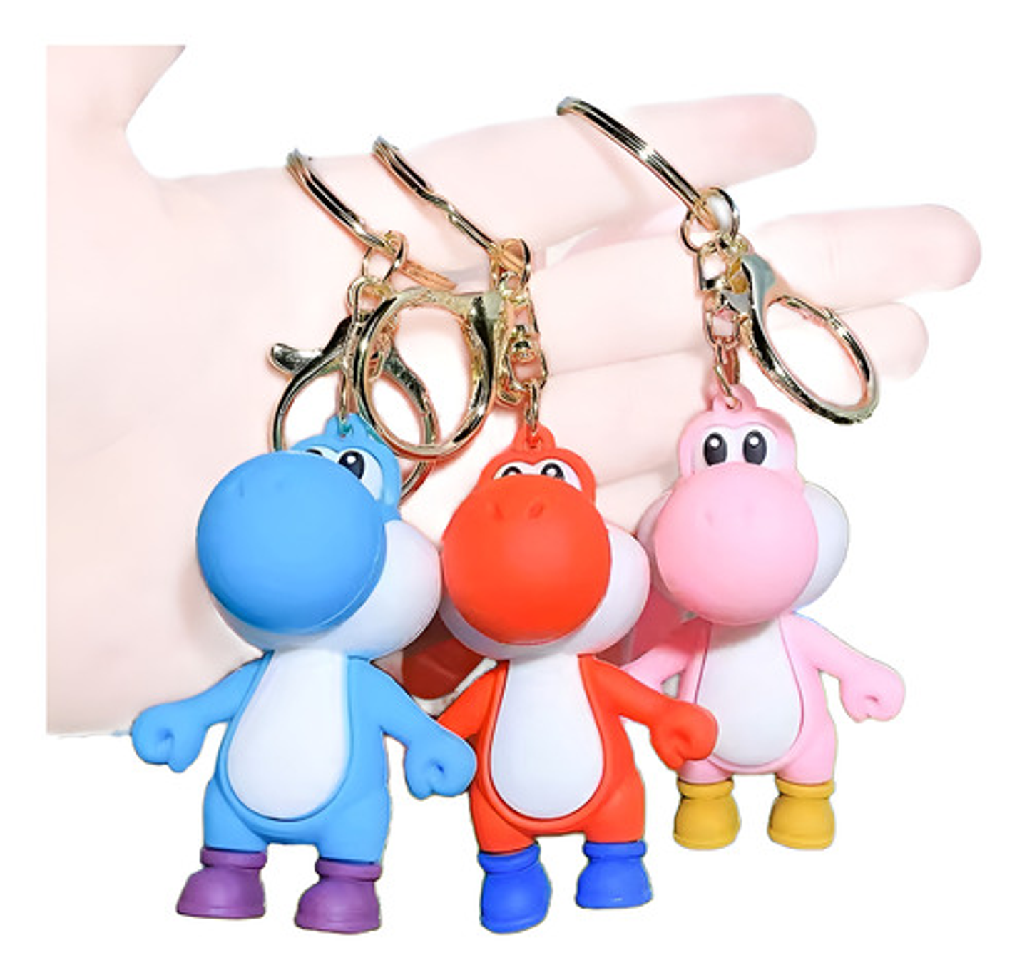 Llaveros Yoshi, 5 colores, Goma Suave De Pvc 1