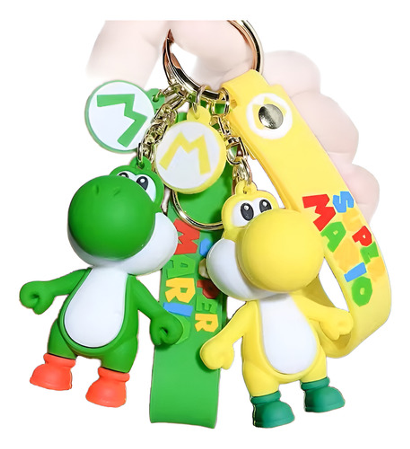 Llaveros Yoshi, 5 colores, Goma Suave De Pvc 2
