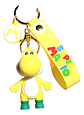 Llaveros Yoshi, 5 colores, Goma Suave De Pvc - thumbnail 5