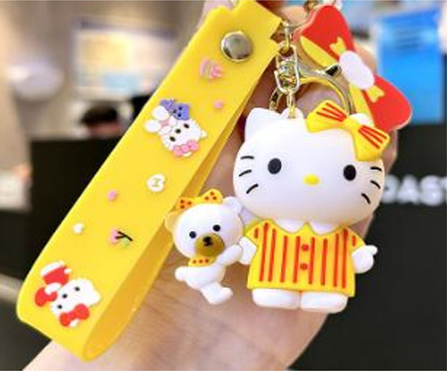 8 Llaveros De Hello Kitty, Goma Suave De Pvc, Disfraces 2