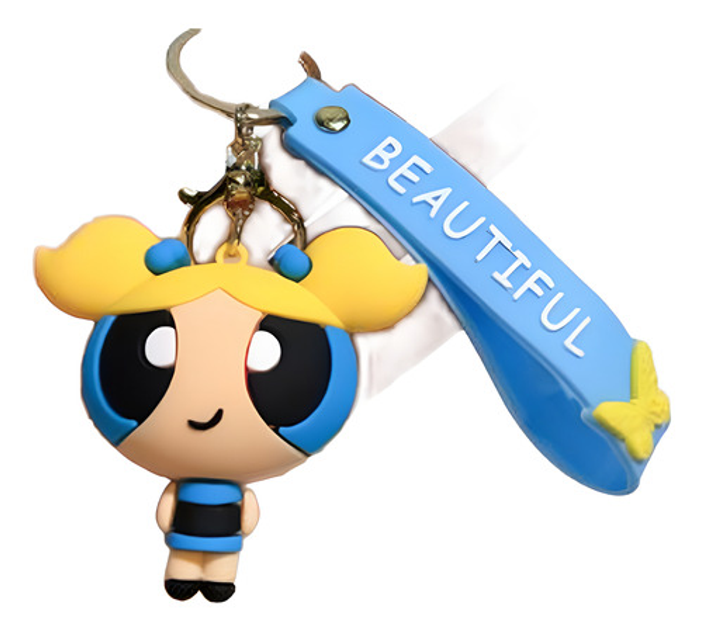 4 Llaveros Chicas Super Poderosas, Goma Suave De Pvc 5