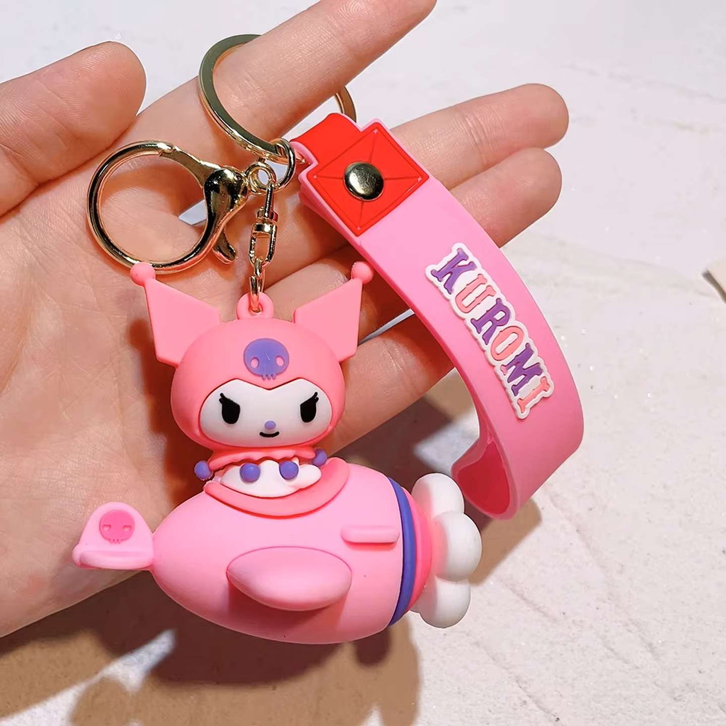 6 Llaveros De Kuromy y sus amigos en avion, Goma Suave De Pvc. 2