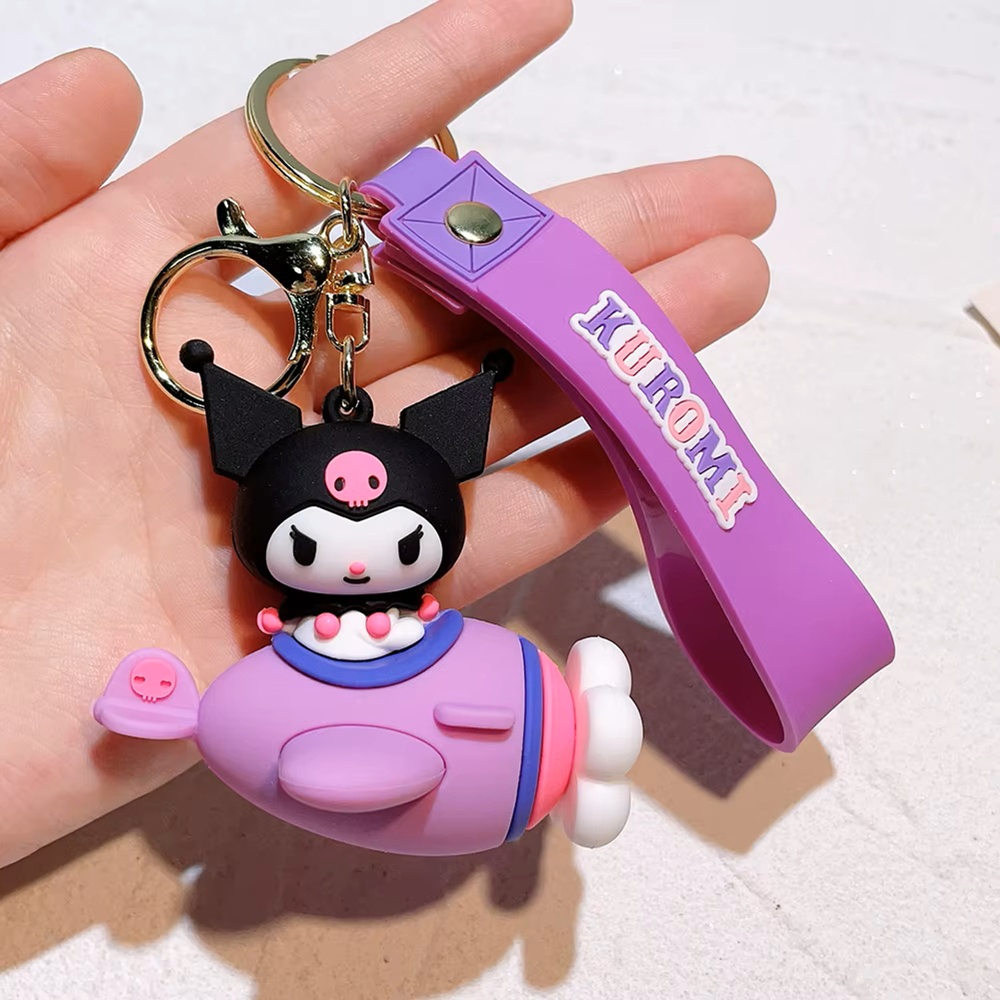 6 Llaveros De Kuromy y sus amigos en avion, Goma Suave De Pvc. 4