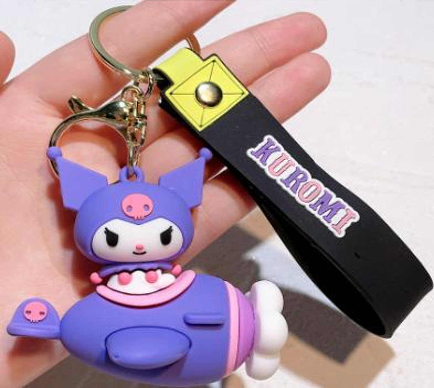 6 Llaveros De Kuromy y sus amigos en avion, Goma Suave De Pvc. 6