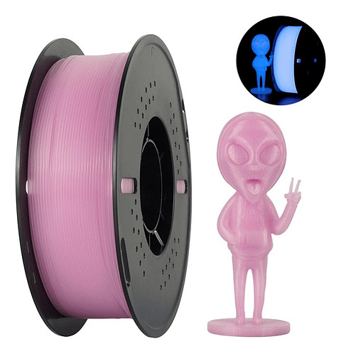 Filamento Pla Luminoso 1.75mm 1kg Kingroon Para Impresora 3d Purpura Luminoso