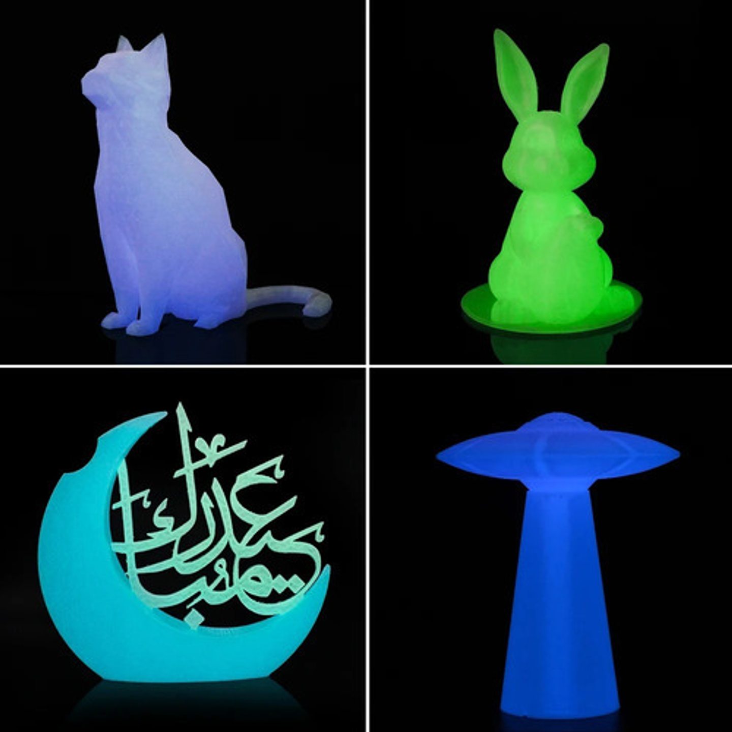 Filamento Pla Luminoso 1.75mm 1kg Kingroon Para Impresora 3d Verde Luminoso 4