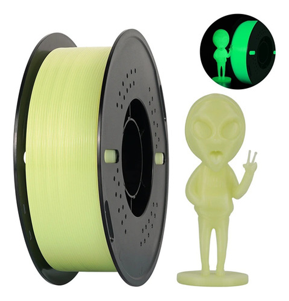 Filamento Pla Luminoso 1.75mm 1kg Kingroon Para Impresora 3d Amarillo Luminoso 1