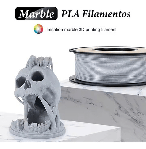 Filamento Pla Kingroon Marmol 1.75mm 1kg Para Impresora 3d Mármol