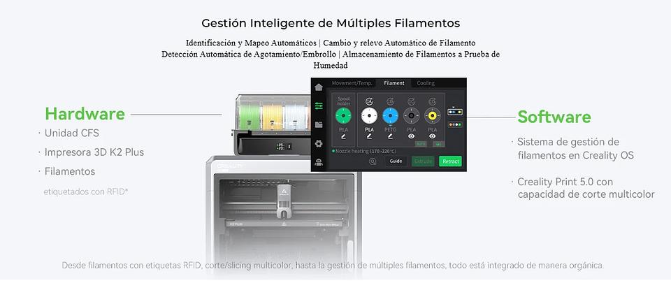 Impresora 3D Creality K2 Plus Combo 8
