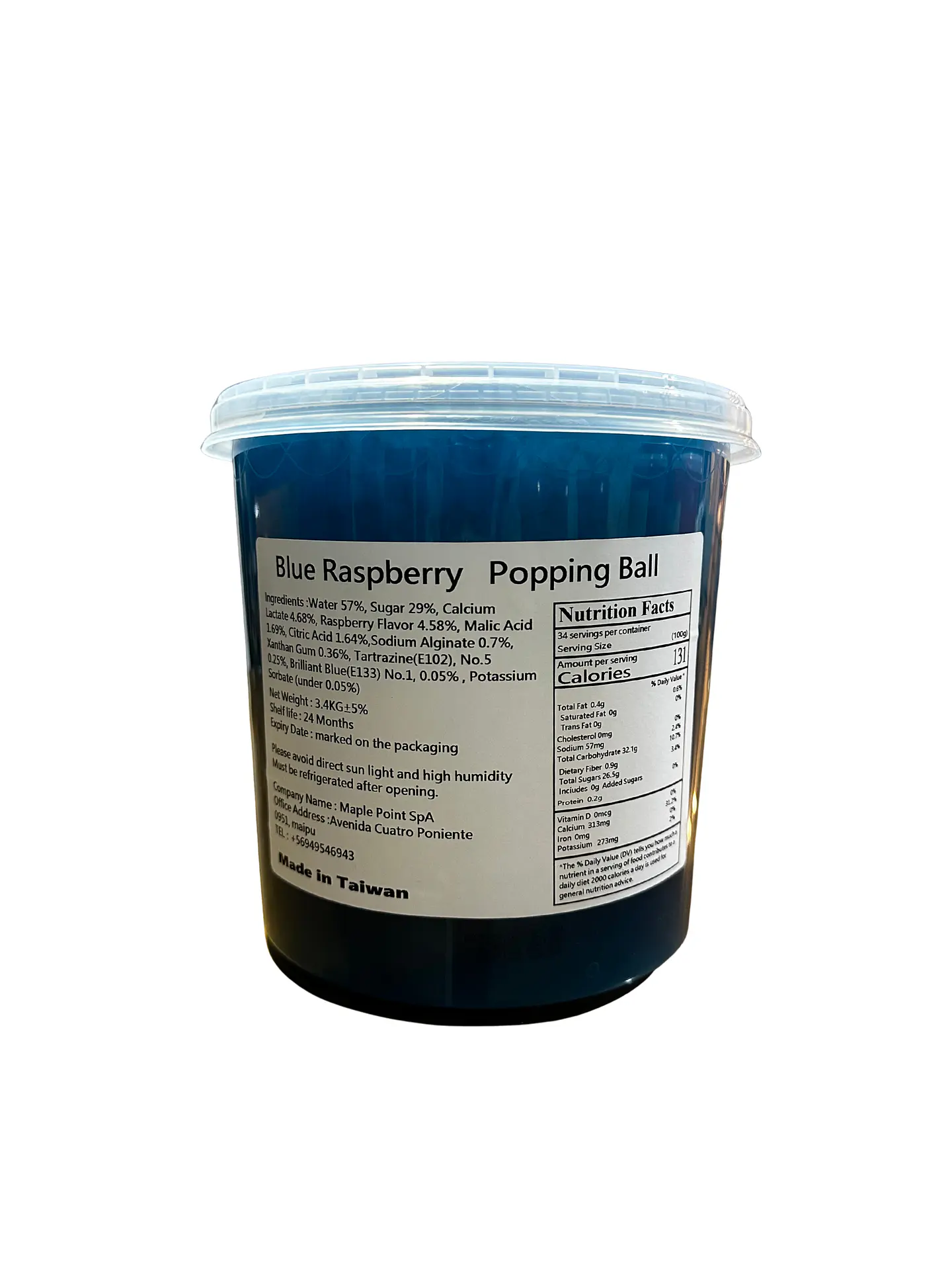 Perlas Popping Boba 3.4kg Blue Rapsberry 1