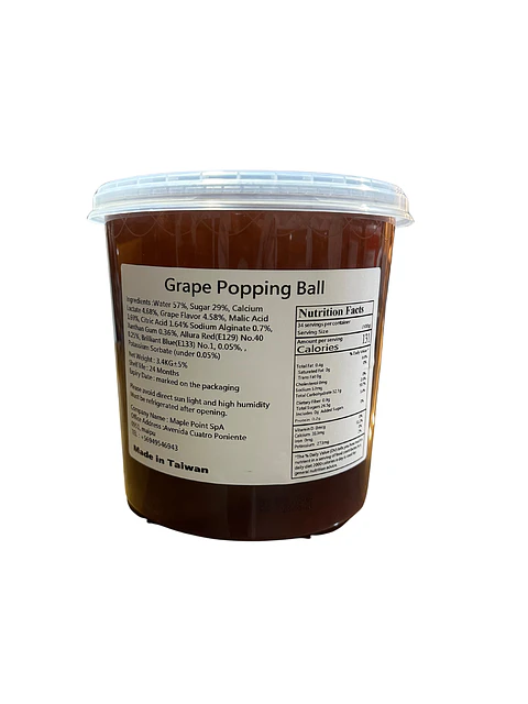 Perlas Popping Boba 3.4kg Uva
