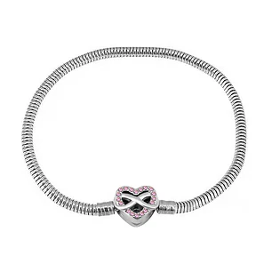 Pulseira Coração com Brilhos 