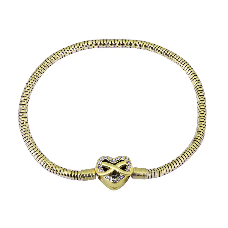 Pulseira Coração com Brilhos  5