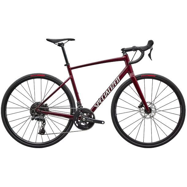 Allez E5 Shimano Cues - Maroon / White 