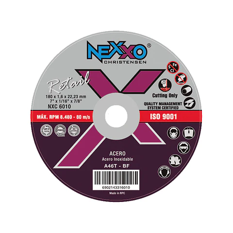 DISCO CORTE 7 X 1.6 MM INOXIDABLE NEXXO