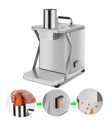 Cortadora de cubo 10mm para vegetales hortalizas verduras r399 procesadora alimentos industrial robot de cocina cubetera #rebanadora r349