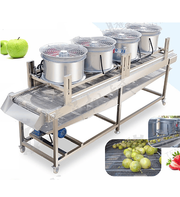 0 Secador de aire forzado cinta transportadora 3 metros 380V r8.1m banda frutas verduras alimentos ventilador axial x4 industrial