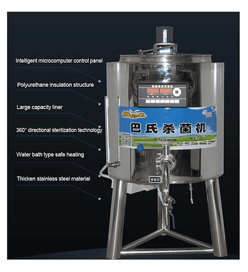 Pasteurizador de leche jugo #100L 220/380V 6KW $1.56M #150L 9KW 380V $1.99M unidad de pasteurizacion helados pulpa de frutas (sirve para ser marmita electrica