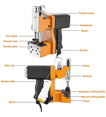 Cosedora de sacos portatil amarilla $79000 cerradora
