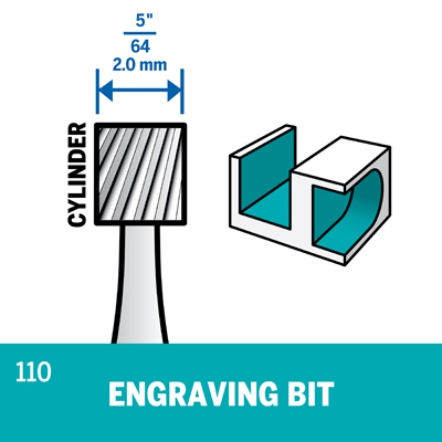 Fresa para grabar 2 mm 110 Dremel 2