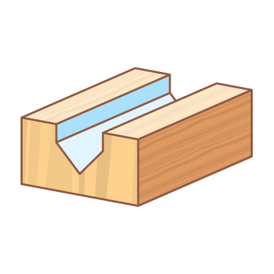 Fresa en V HSS 6,4 mm 640 Dremel 2