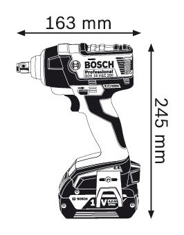 Llave de Impacto 18v GDS 18 V-EC 250 1/2