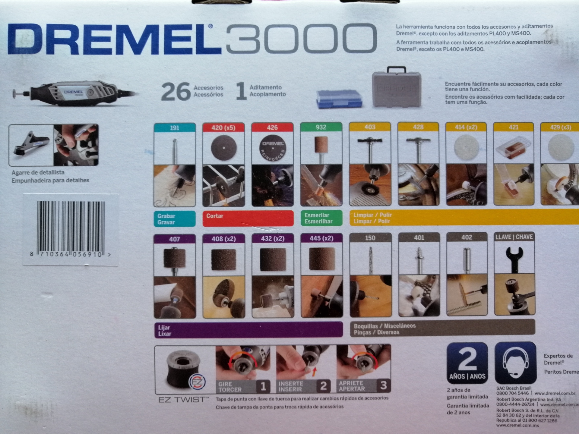 Dremel 3000 + 26 acc + 1 Complemento + Maleta 2