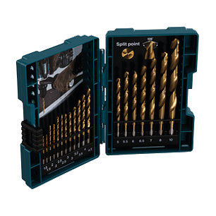 Set brocas 19 Pcs HSS-TIN D-67527 Makita