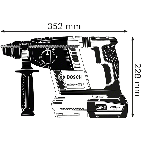 Rotomartillo Inalámbrico SDS-Plus GBH 18V-26 Professional Bosch