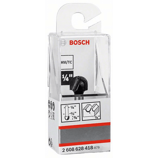 Fresa 1/4 media caña 12.7 mm Bosch 418
